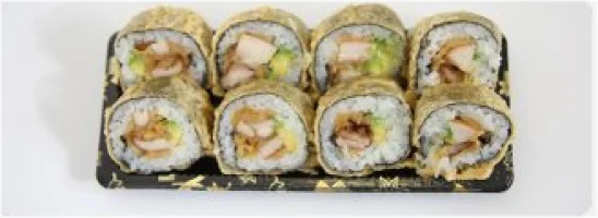 Gefrituurde kip, sesam, avocado